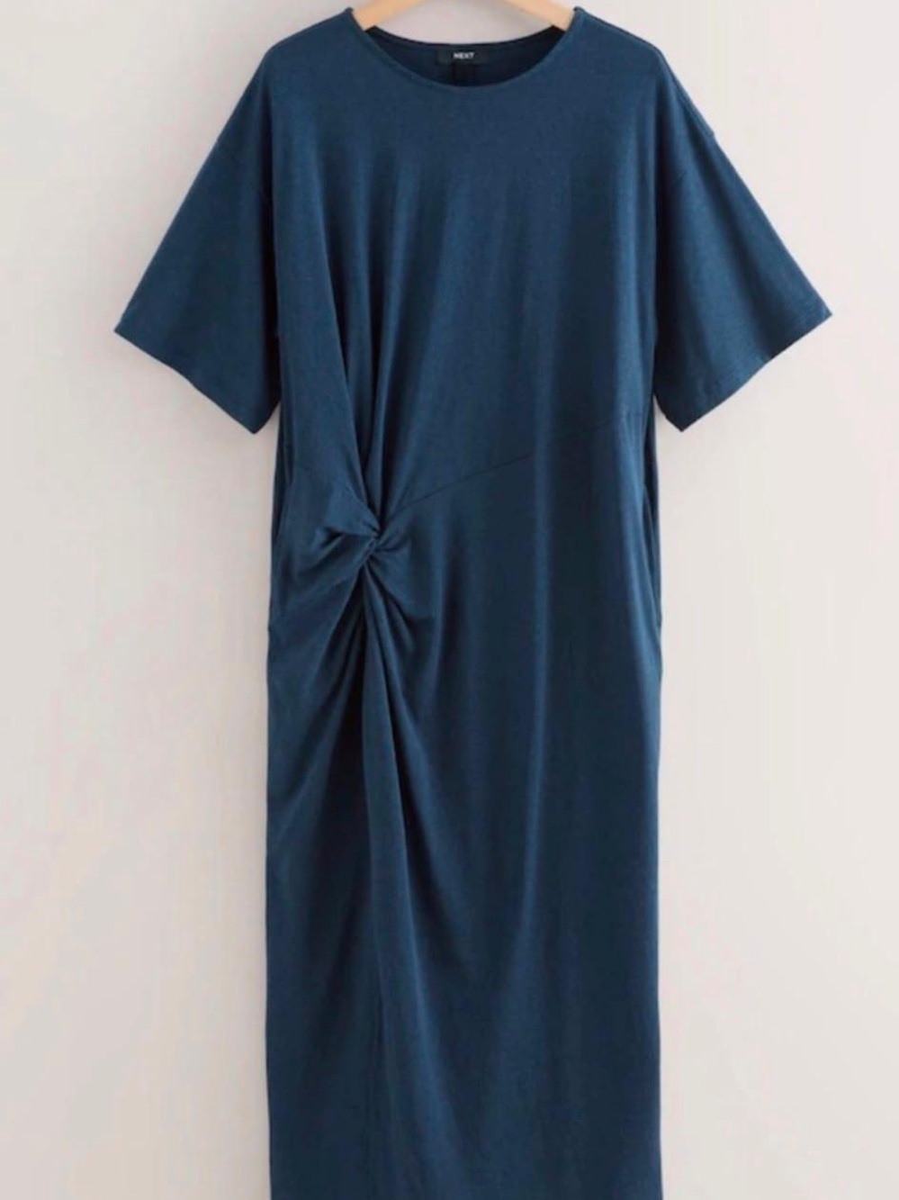 Next Direct Teal Twist-Front Midi Dress